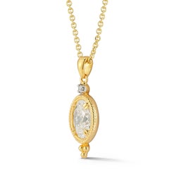 14K Gold 2,07 ct. tw. Laborgezüchteter Diamant & 0,035 ct. tw. Natürlicher Diamant-Anhänger