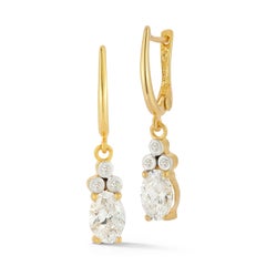 14K Gold 2.18 ct. tw. Lab Grown Diamonds & 0.09 ct. tw. Natural Diamond Danglin