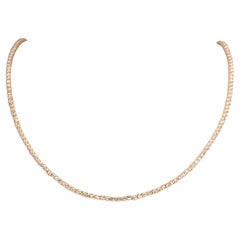 Collana di perle scintillanti in oro 14K con taglio diamante da 2,3 mm, 6 g R4547