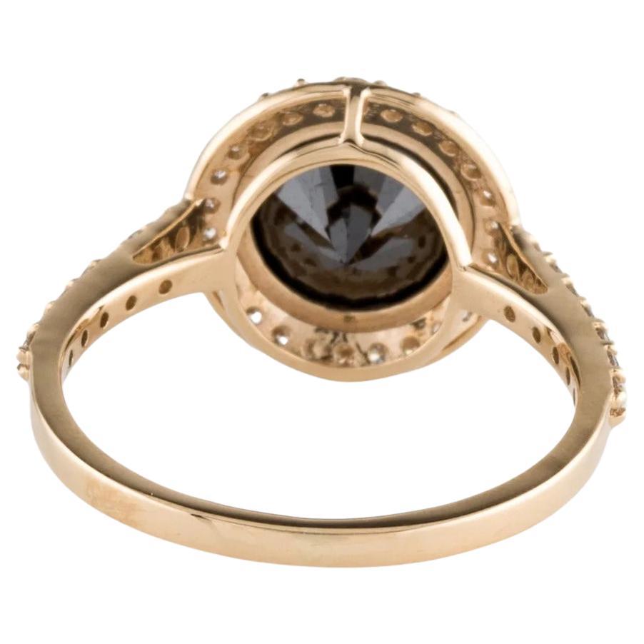 14K Gold 2.40ct Diamond Cocktail Ring Size 6.75 - Elegant Statement Jewelry