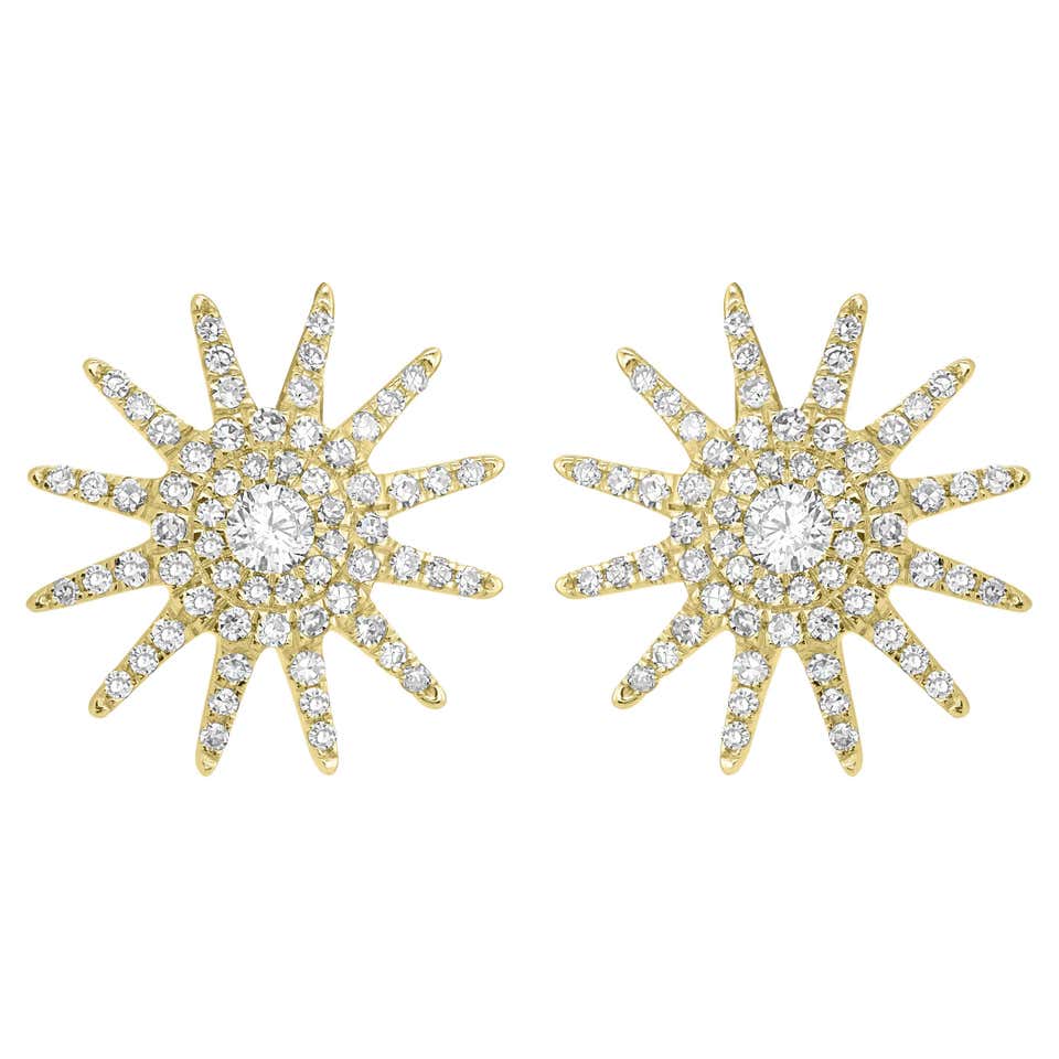 Starburst diamond earrings Clearance