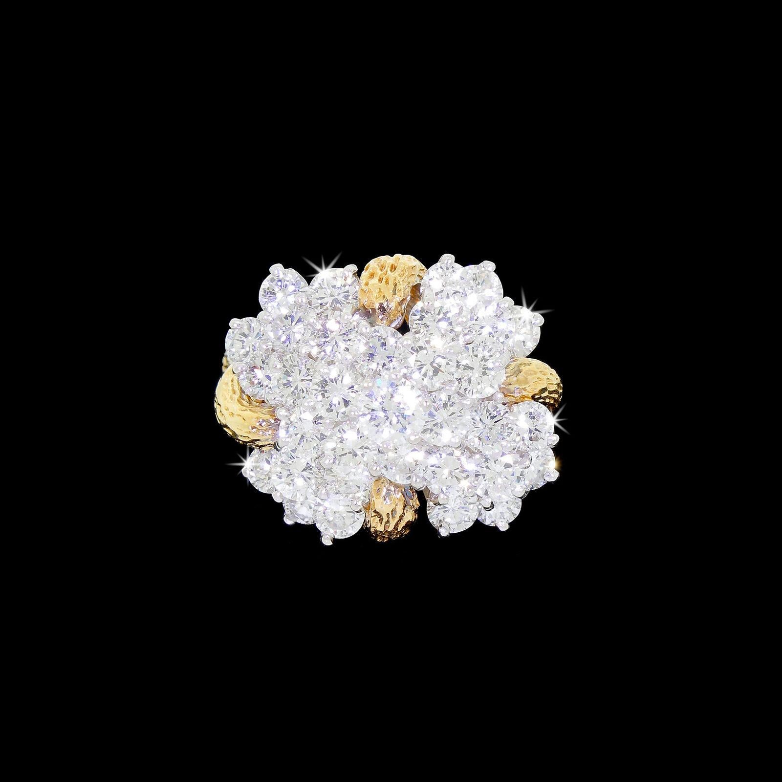 3 carat diamond cluster ring