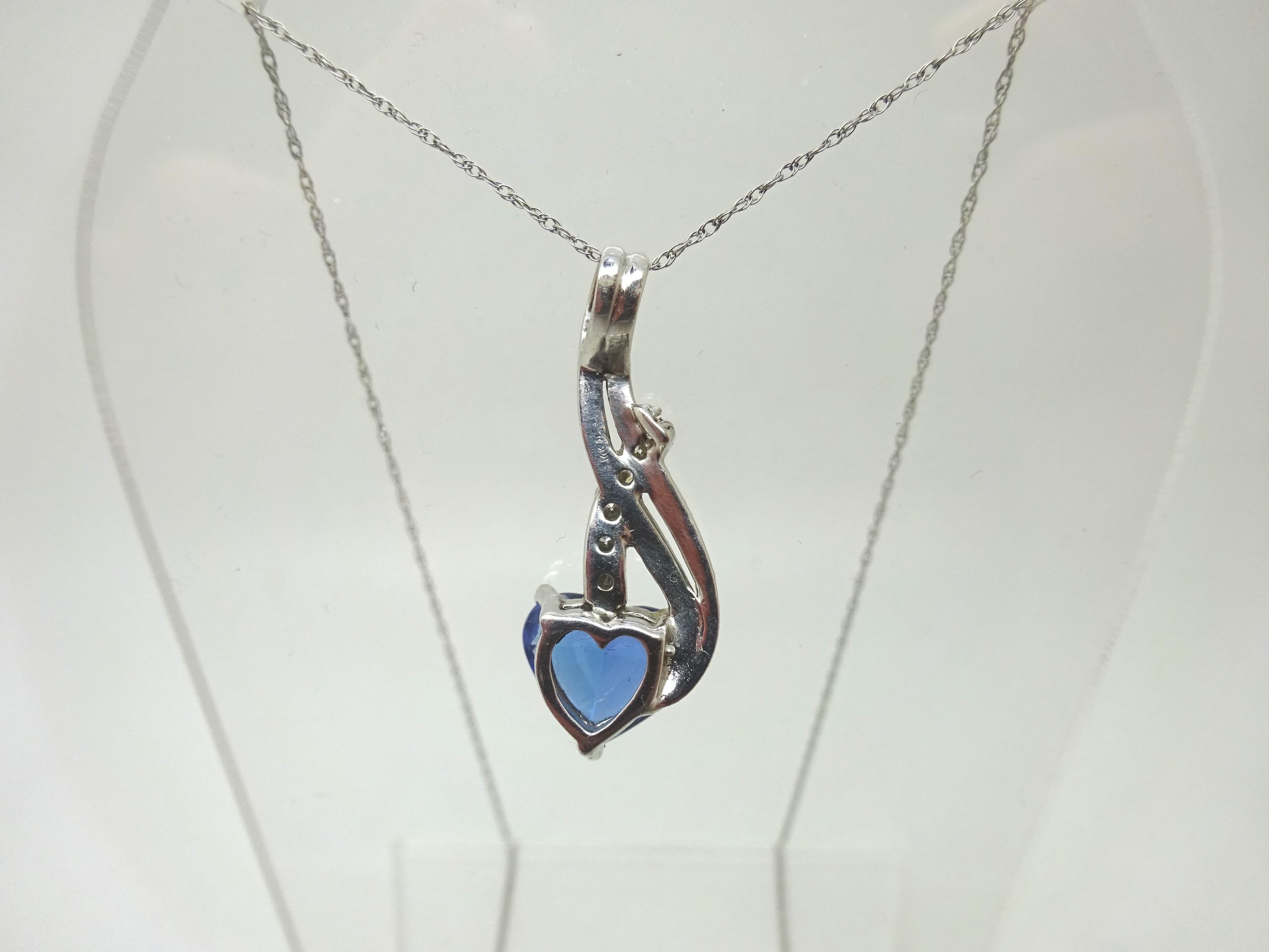 tanzanite heart pendants