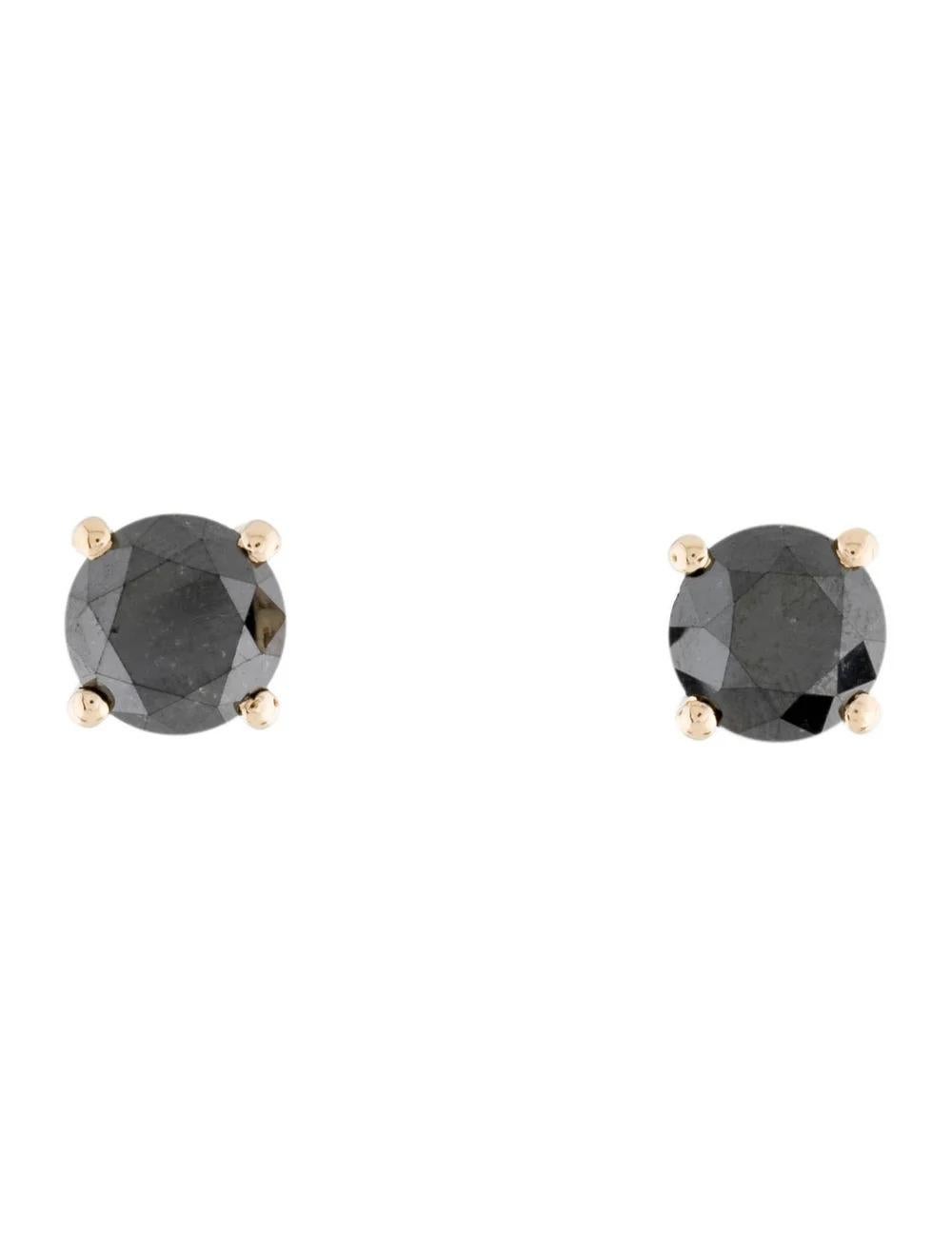Discover elegance and sophistication with these stunning 14K Yellow Gold Diamond Stud Earrings. Crafted to perfection, these earrings are a testament to timeless beauty and exquisite craftsmanship. Adorned with earth-mined diamonds, each earring