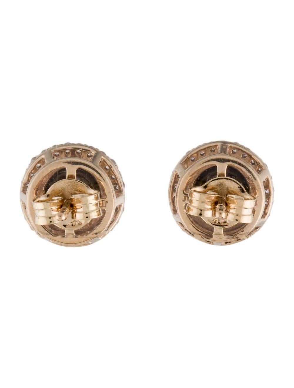 14K Gold 4.77ctw Diamond Stud Earrings: Timeless Elegance in Every Sparkle In New Condition In Holtsville, NY