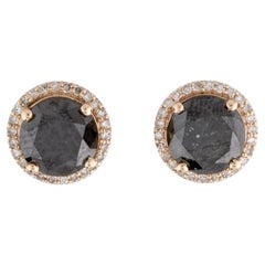 14K Gold 4.77ctw Diamond Stud Earrings: Timeless Elegance in Every Sparkle