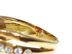 14k Gold, 5.00 CT Orange Beryl and Diamond Ring.