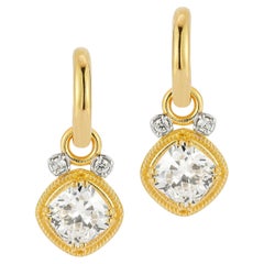 Oro 14K 5,12 ct. tw. Diamanti coltivati in laboratorio e cerchio con diamante naturale incastonato da 0,10 carati