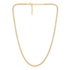 14K Gold 5ct natürlicher Diamant F-SI 3,2mm Buttercup Tiger Prong Tennis Halskette