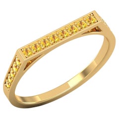 14k Gold Gelber Saphir Ring / Verlobungsring / November Geburtsstein Ring