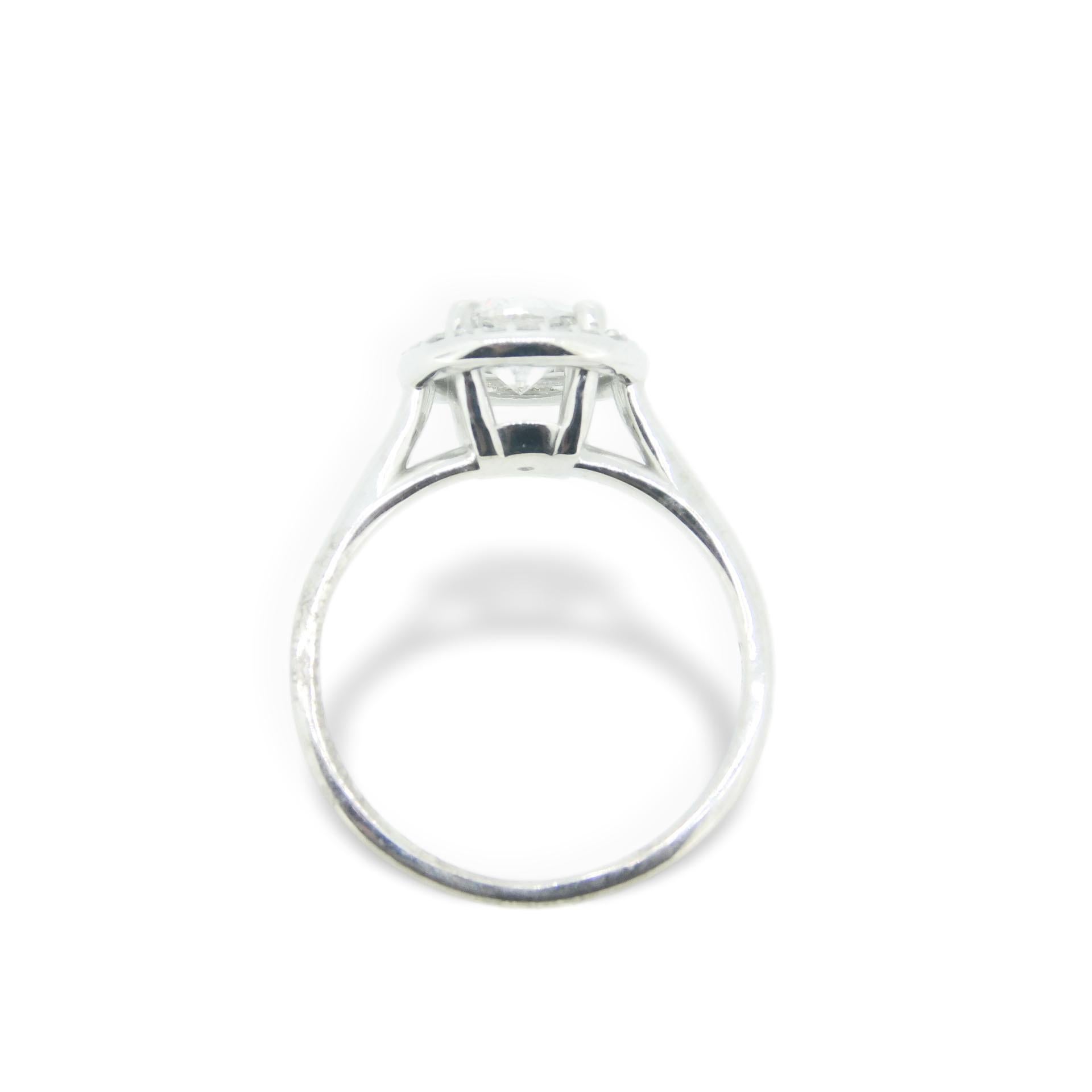 Anillo de oro de 14k con diamante natural auténtico de 0,85 ct y halo de diamantes (#J4123)

Anillo de oro blanco de 14k con impresionantes diamantes redondos. El diamante central pesa 0,85 cts y mide aproximadamente 6,0mm. Hay un halo de pequeños