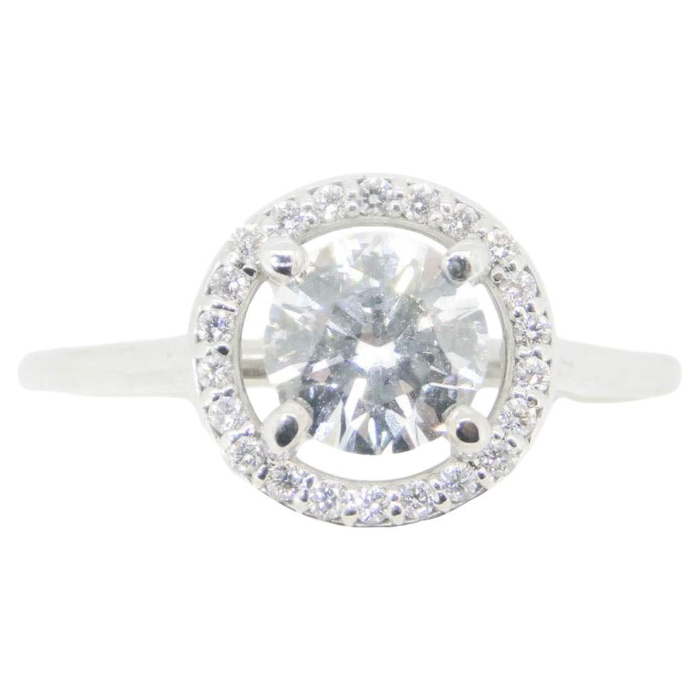 14k Gold .85ct Genuine Natural Diamond Ring with Diamond Halo '#J4123'