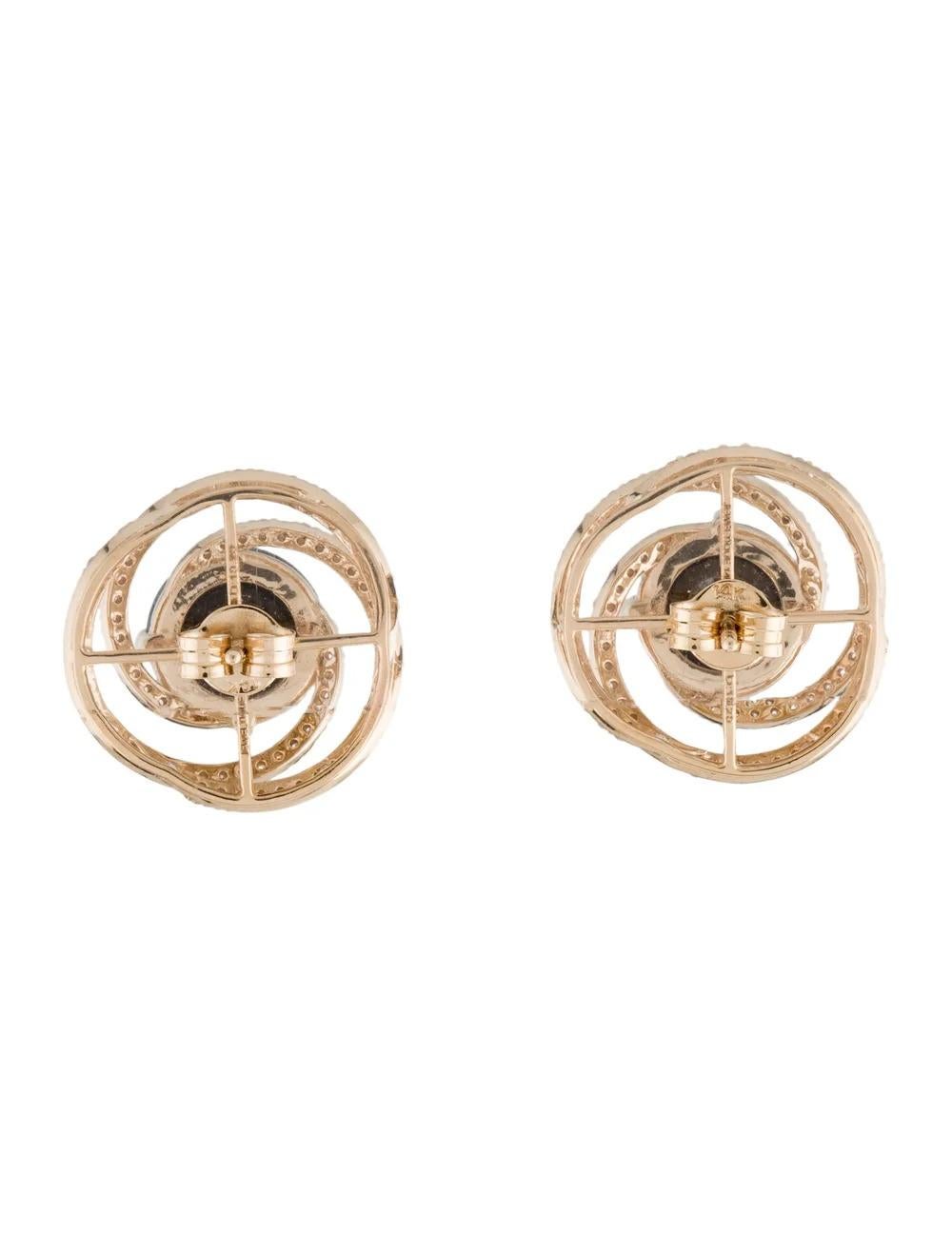 14K Gold 9.34ctw Diamond Stud Earrings: Timeless Elegance in Every Sparkle In New Condition For Sale In Holtsville, NY