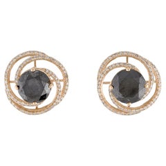 14K Gold 9.34ctw Diamond Stud Earrings: Timeless Elegance in Every Sparkle