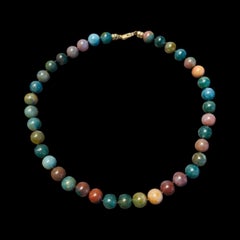 14k Gold & Agate Ball Necklace
