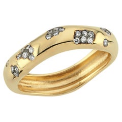 Bague en or 14 carats avec diamants partiels 0,16 carat