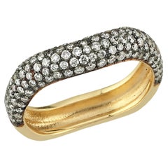 Bague en or 14 carats en forme d'amorph avec diamants de 0,93 carat