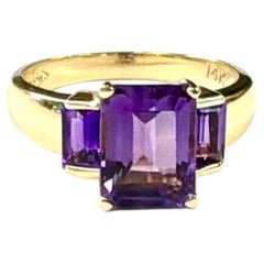 14K Gold and Amethyst Cocktail Ring