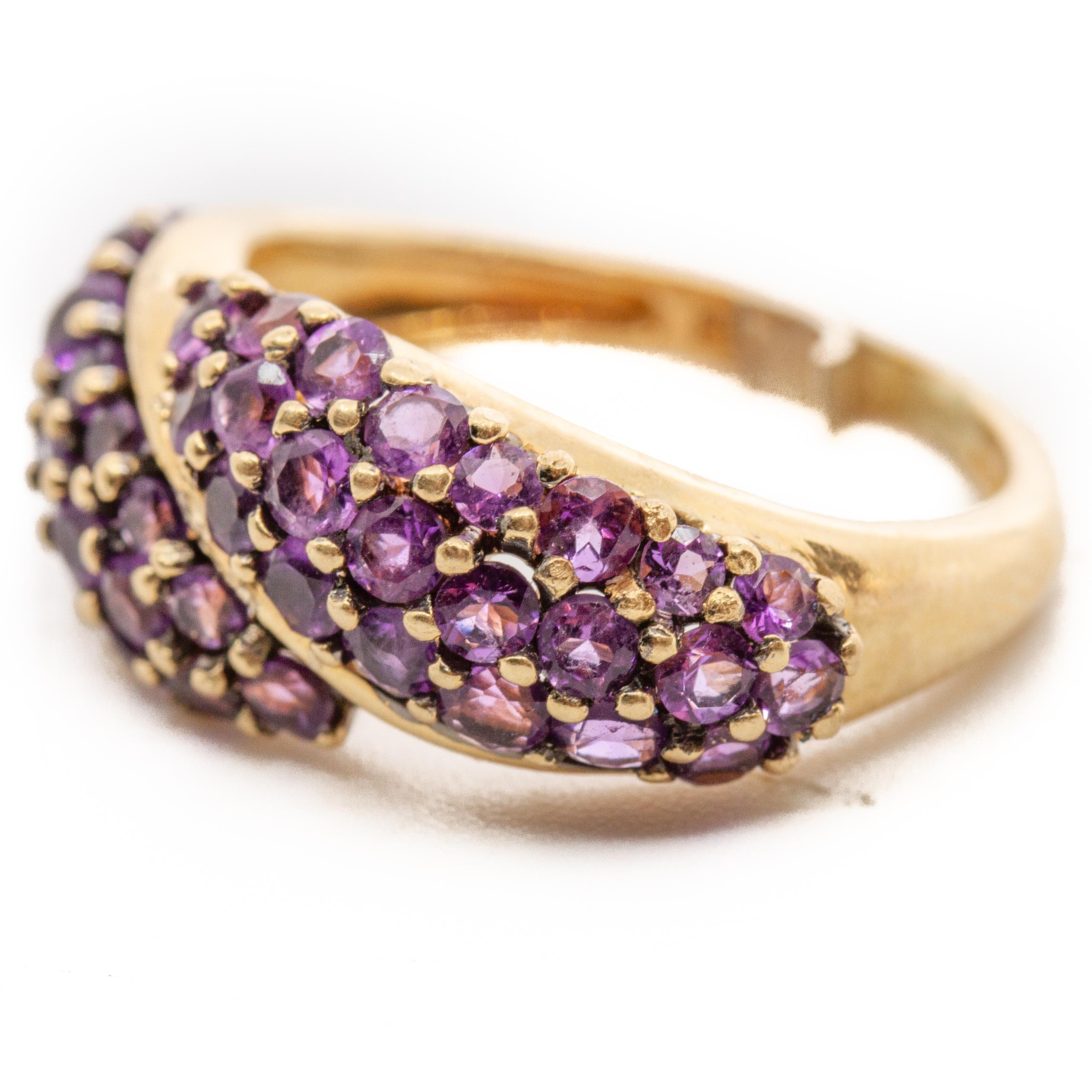 Vintage 14k gold ring set with amethyst. Size approx. 6.25. Weight approx. 2.5 dwt