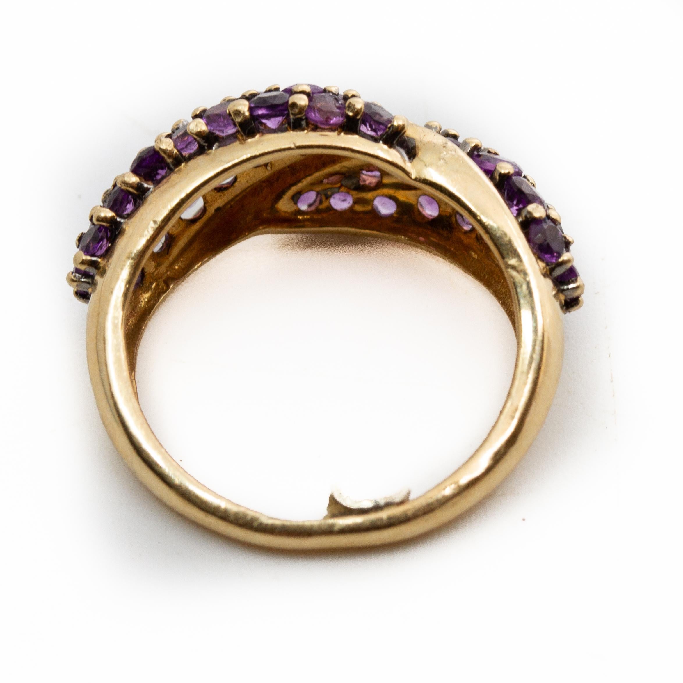 14k Gold and Amethyst Ring In Good Condition In Kingston, NY