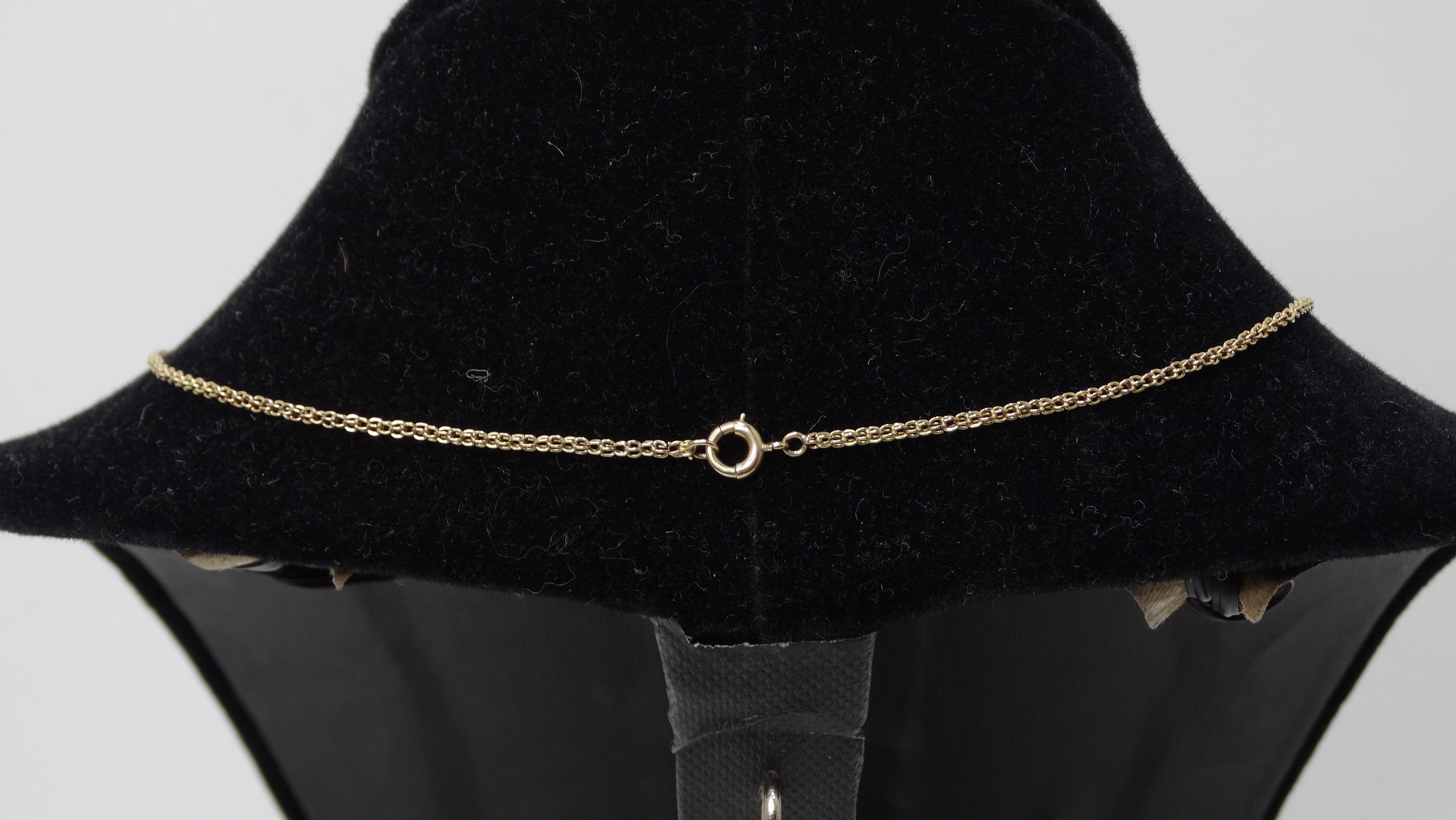 14-Karat-Gold und Amethyst-Tropfen-Halskette für Damen oder Herren im Angebot