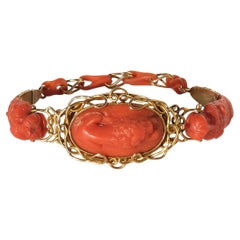 14K Gold and Coral Bracelet from a important Swedish collection