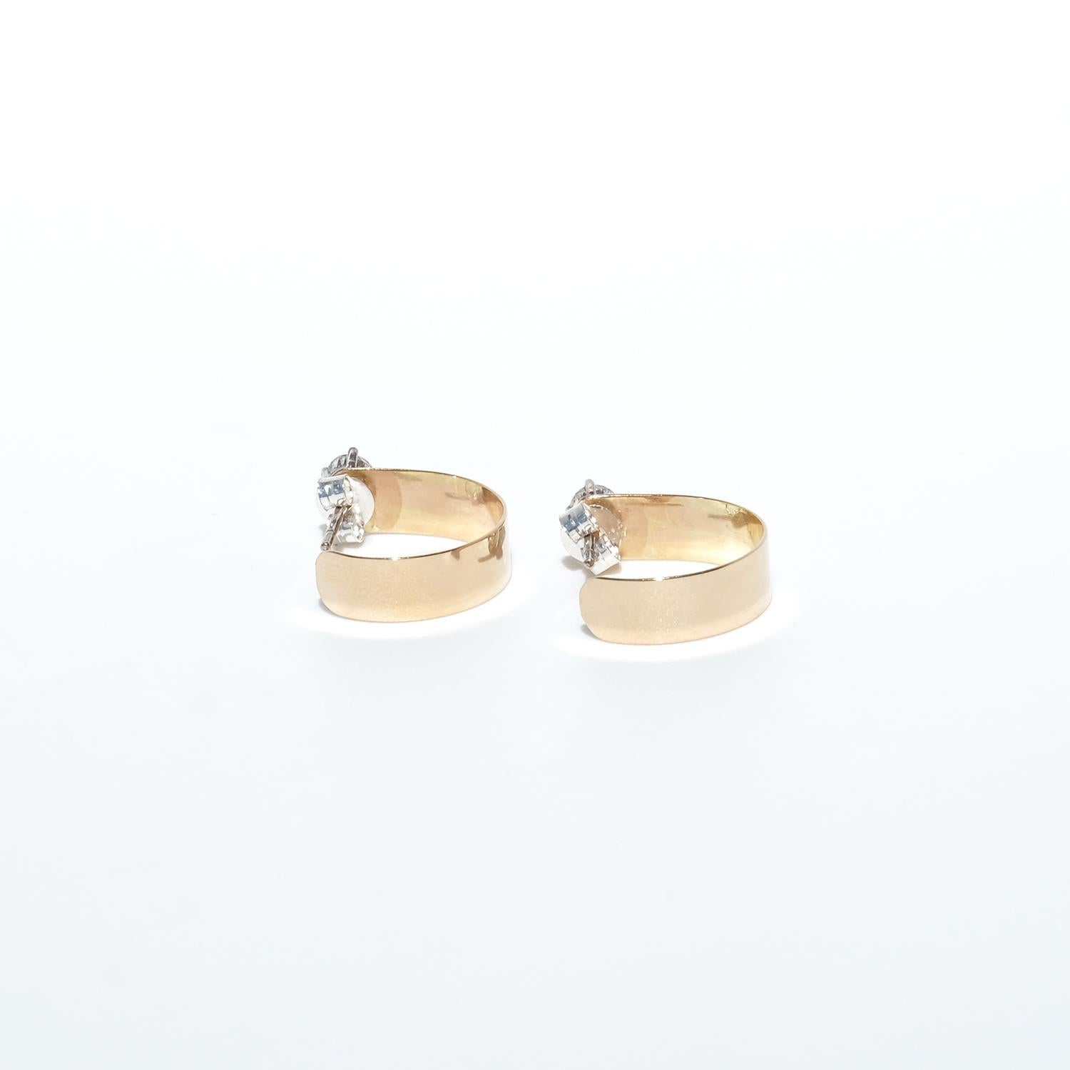 da uomo o donna Orecchini in oro 14K e diamanti del maestro finlandese Arvo Koho 1959 in vendita