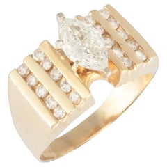 14K Gold and Diamond Fashion Ring
