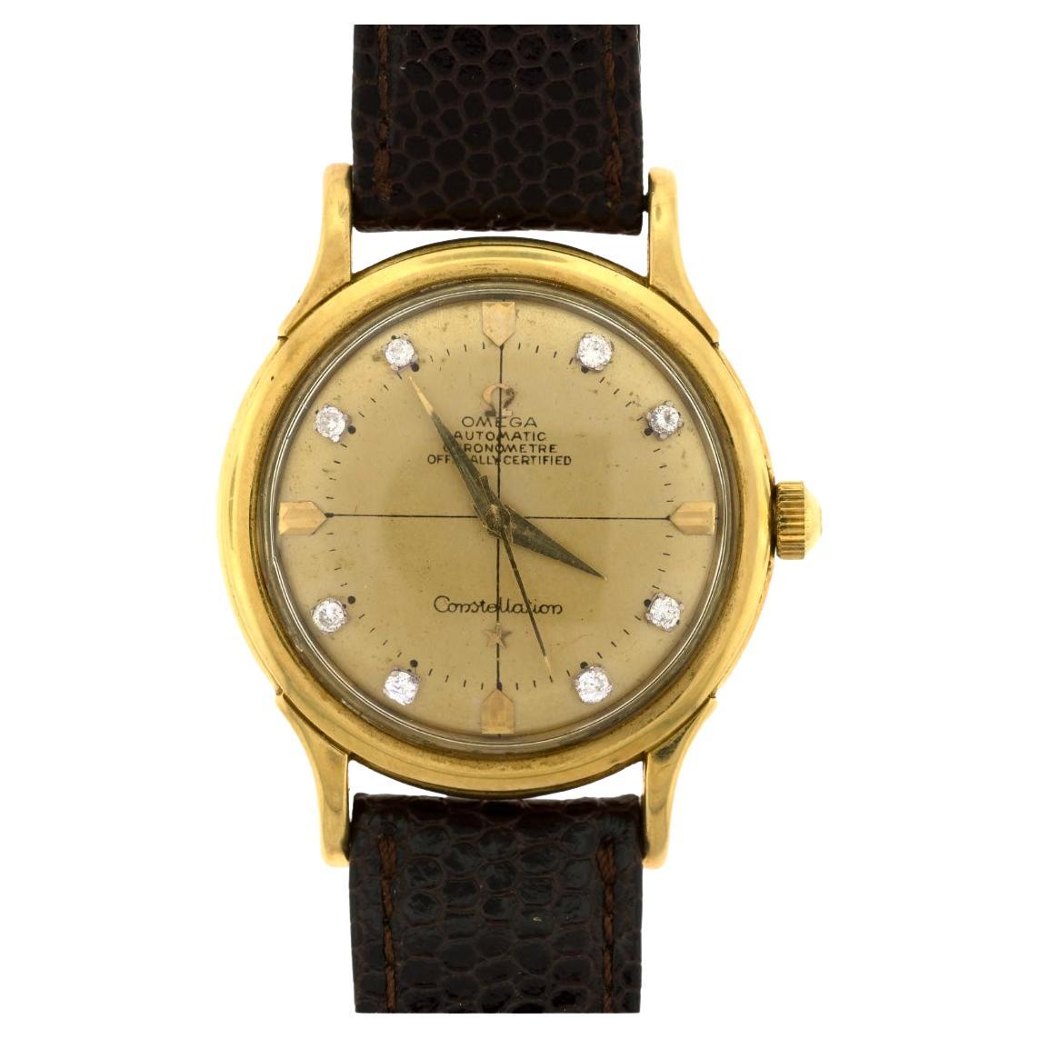 Orologio Omega Constellation in oro 14K e diamanti Vintage