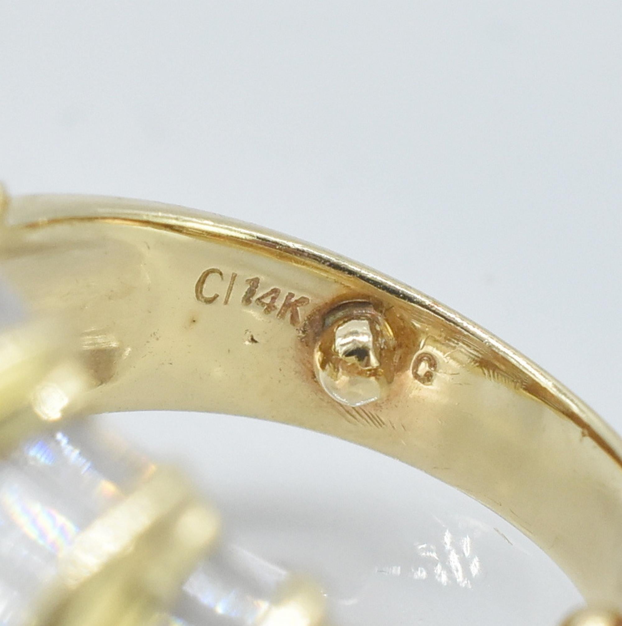 20th Century 14k Gold and Diamond Ring, 1.25cttw For Sale