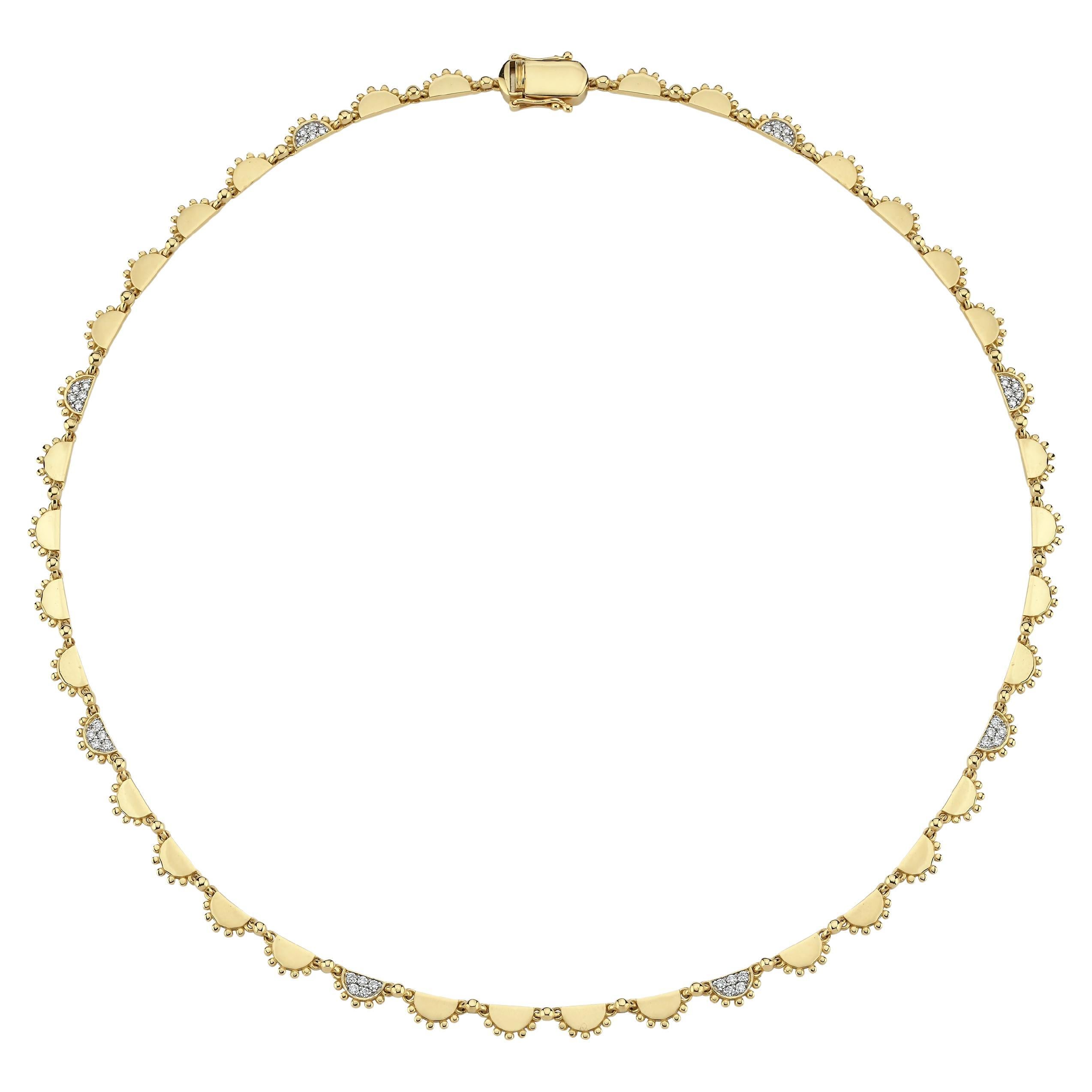 Collana Gypsy in oro e diamanti 14k in vendita