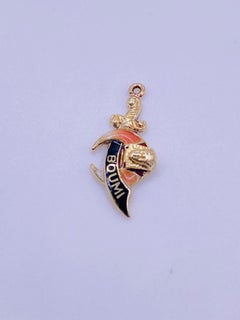 Enamel and Yellow Gold Masonic Charm