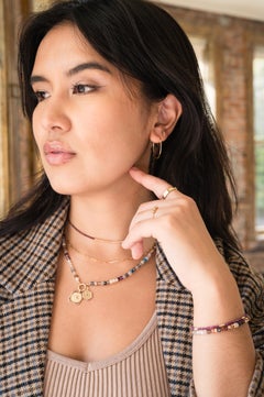 14K Gold and Gemstone Healing Bracelet: Mixed Gems