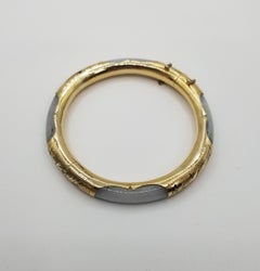 14k Gold and Jade Bangle Bracelet