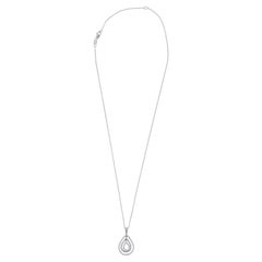 14k Gold und Halskette mit .40ctw Diamant Birnenförmigem Anhänger Verstellbar 16"-18"