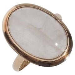14k Gold and Quartz Ring Made 1956 in Finland
