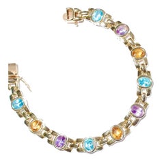 Bracciale in oro 14k e pietre semipreziose