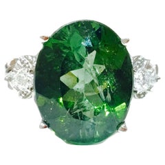 14K Gold, Andalusite & VS Diamond Ladies Ring