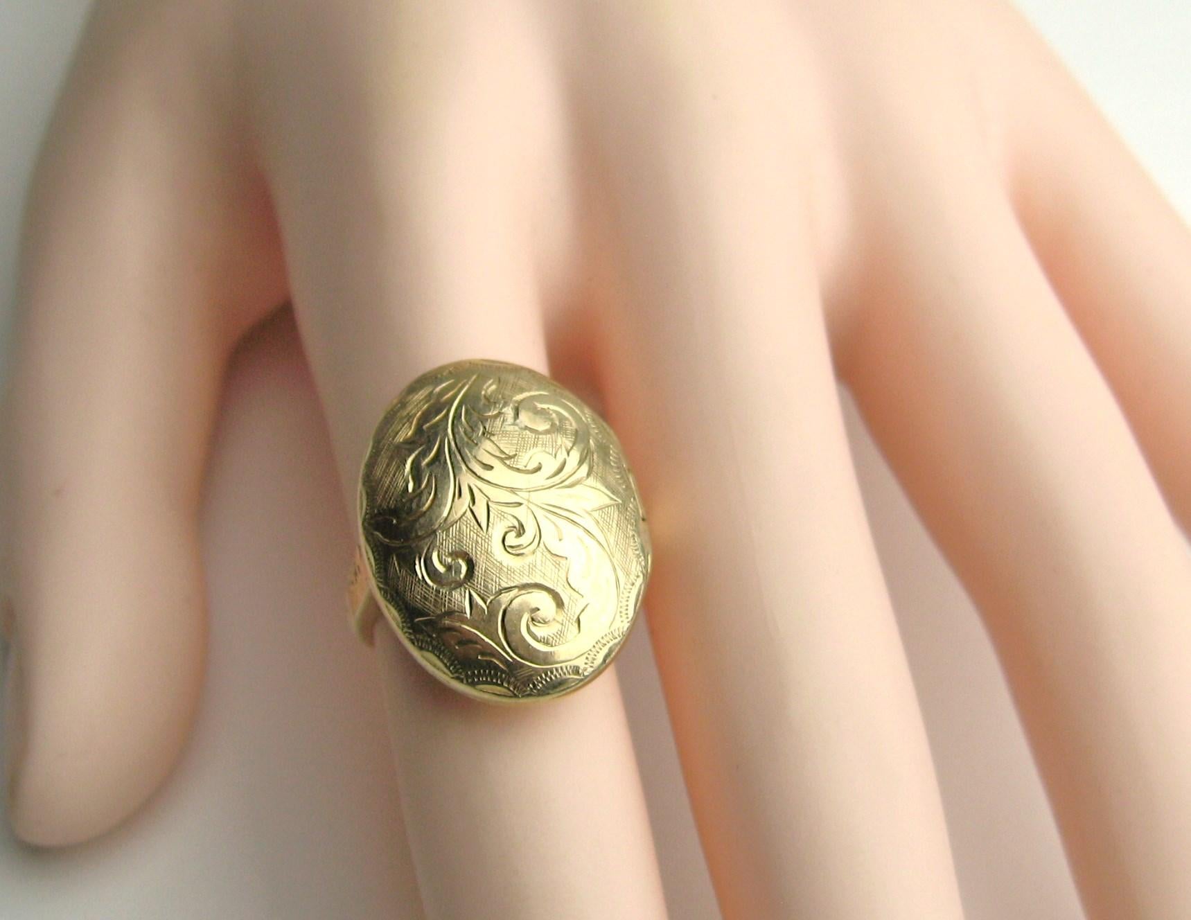 gold locket ring