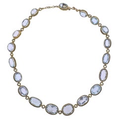 14k Gold Aquamarine Necklace