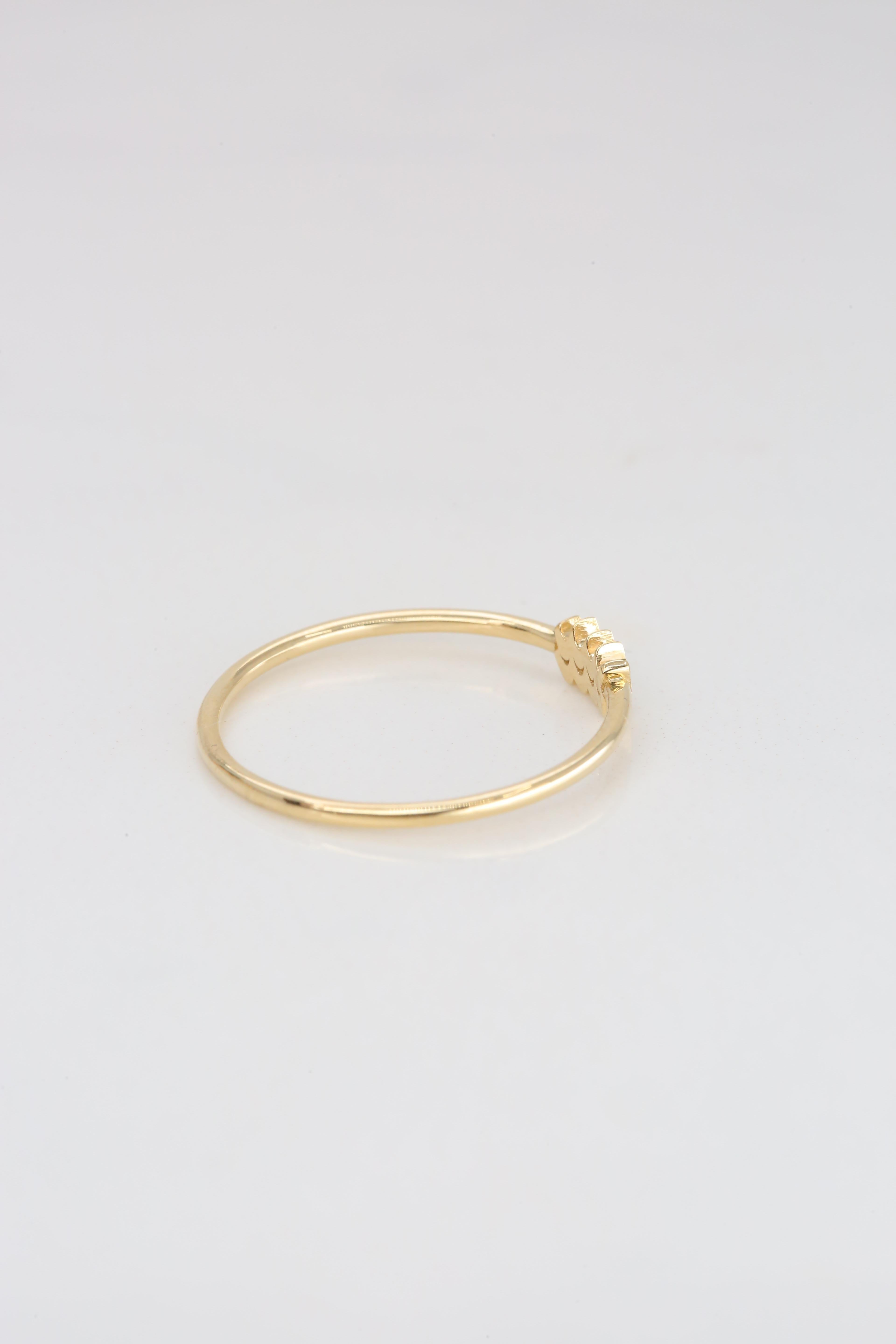 For Sale:  14K Gold Aquarius Ring, Aquarius Sign Gold Ring 7