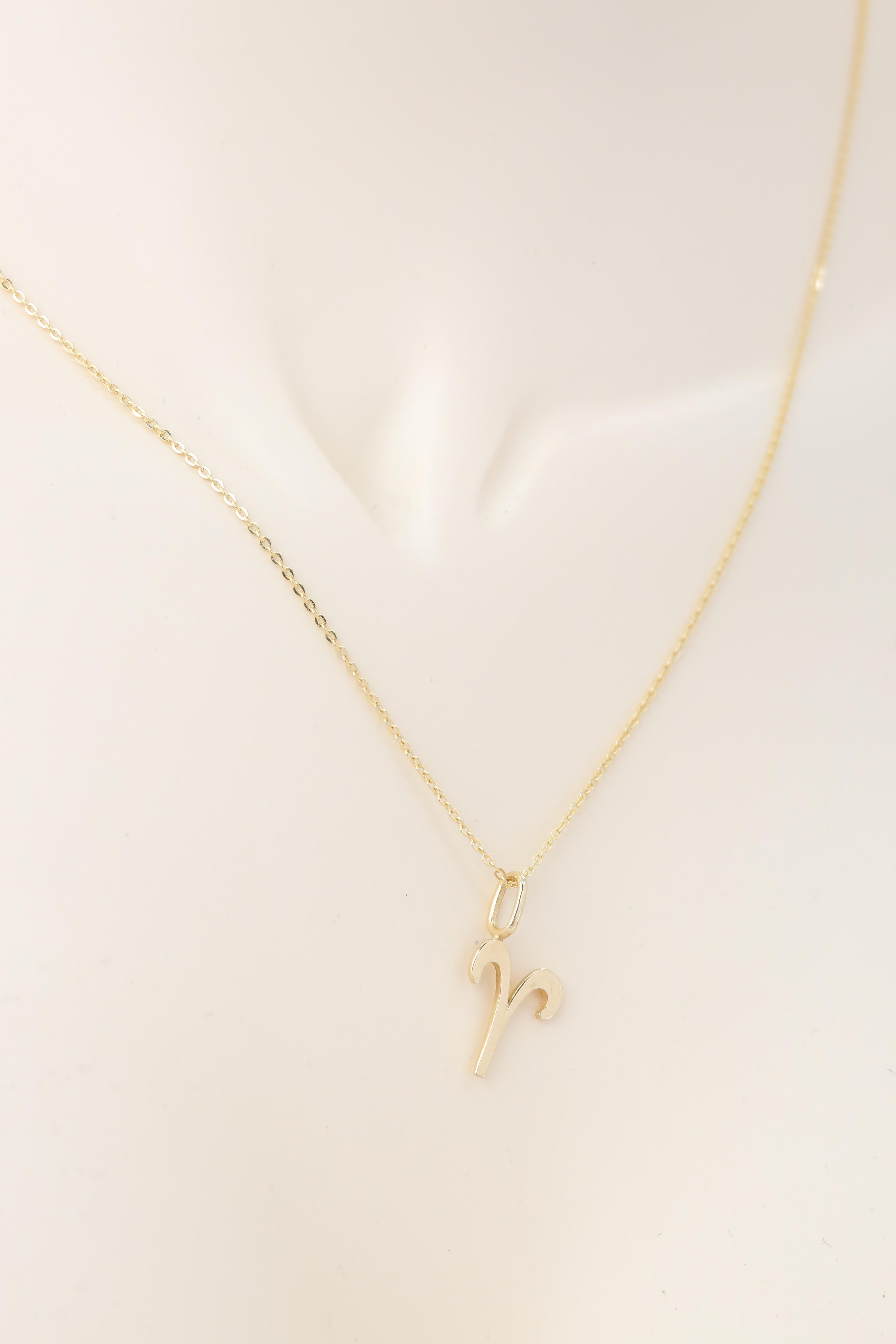real gold aries necklace
