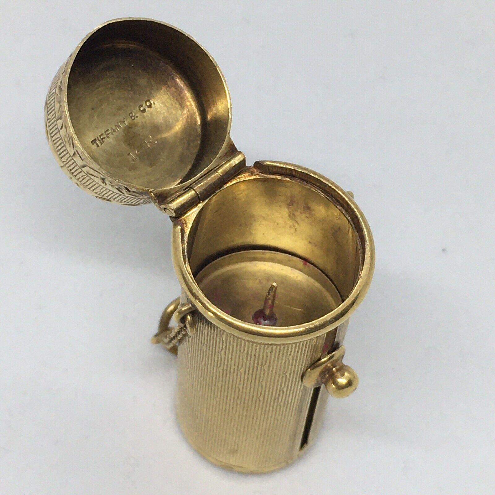 vintage gold lipstick holder