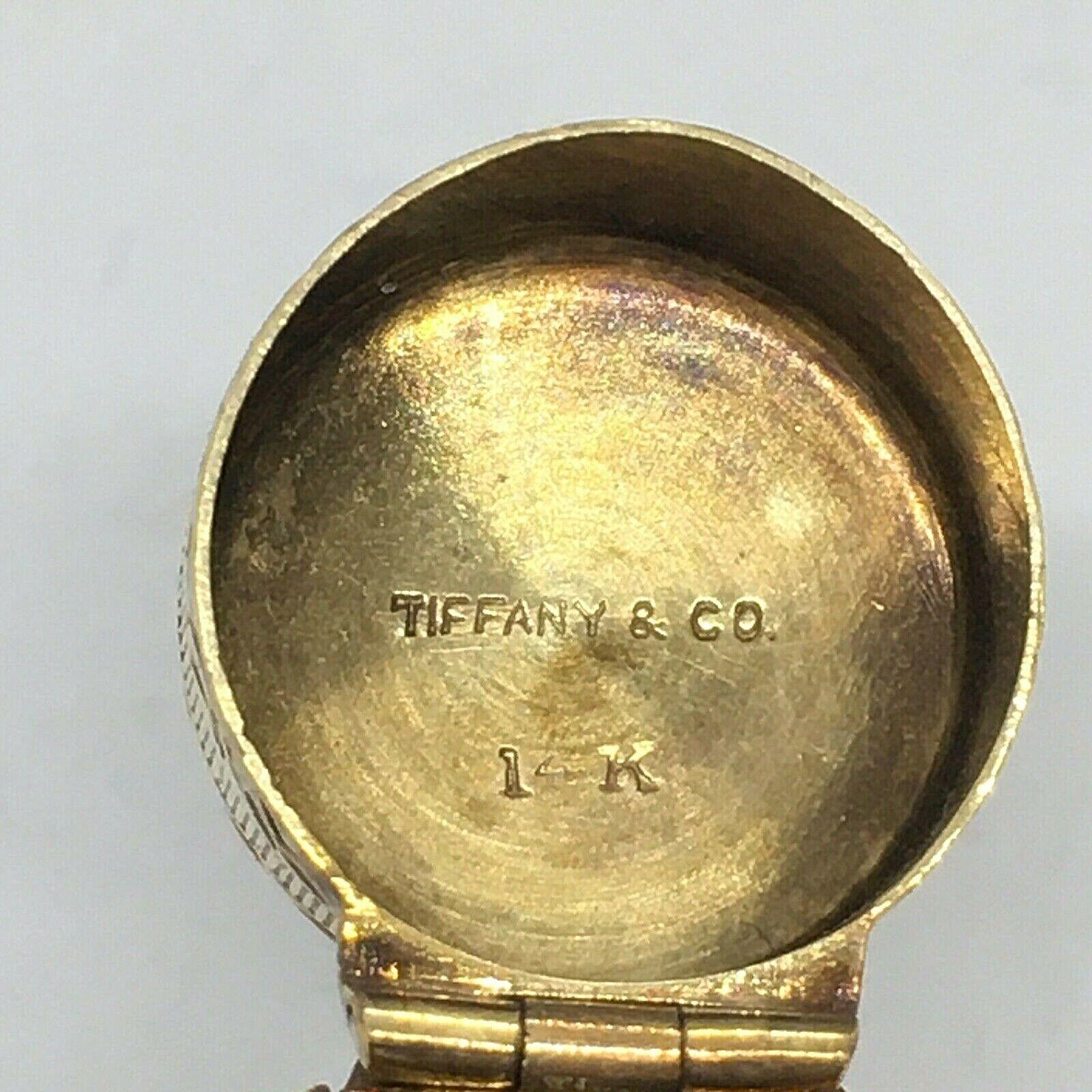 Tiffany & Co. - Étui à lèvres ancien américain Art déco en or 14 carats, années 1930 en vente 1