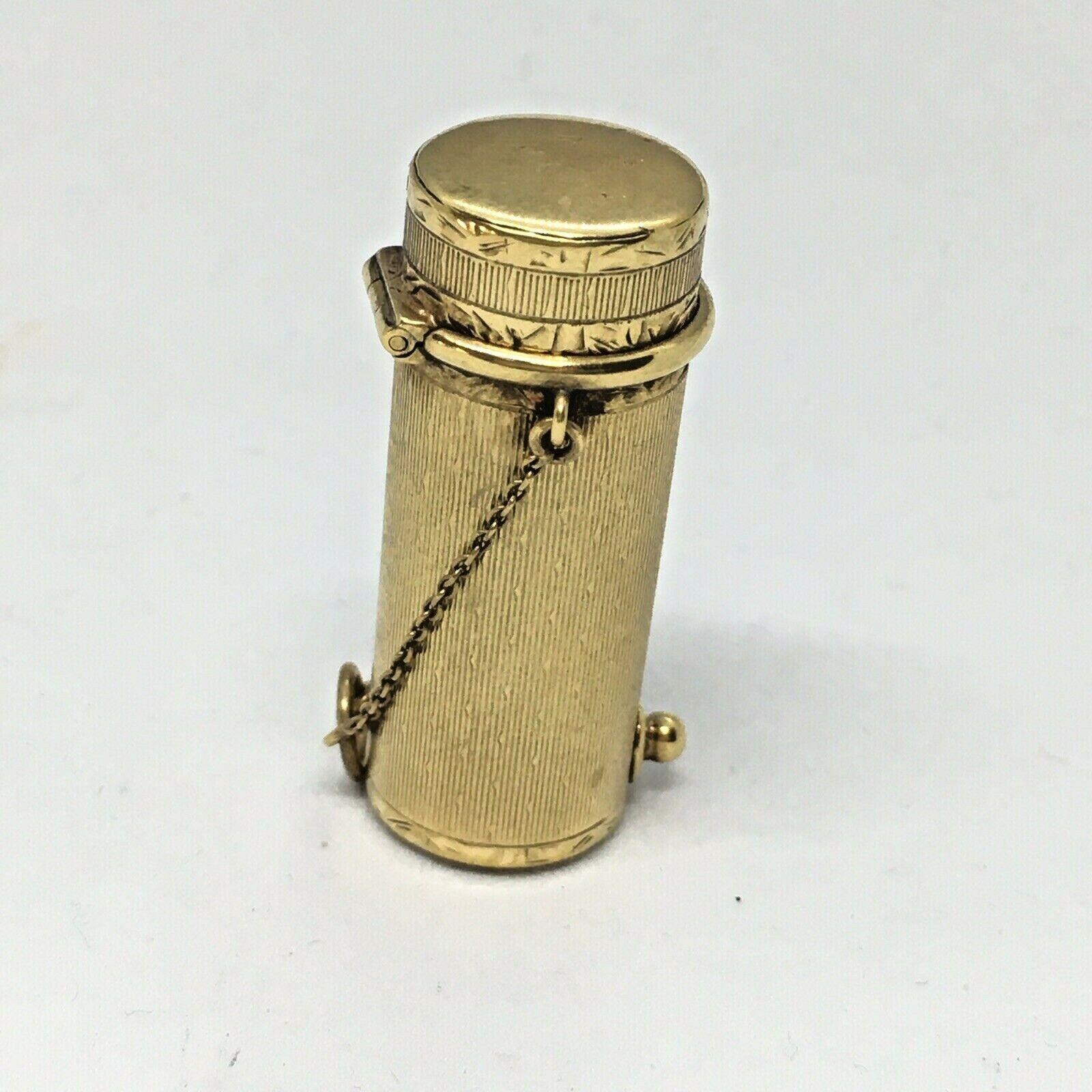 Tiffany & Co. - Étui à lèvres ancien américain Art déco en or 14 carats, années 1930 en vente 3