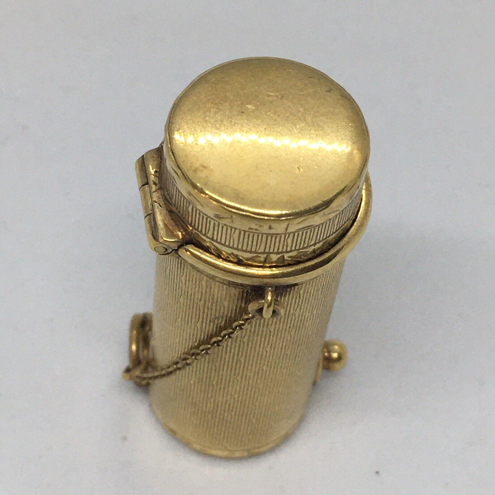 Tiffany & Co. - Étui à lèvres ancien américain Art déco en or 14 carats, années 1930 en vente 4