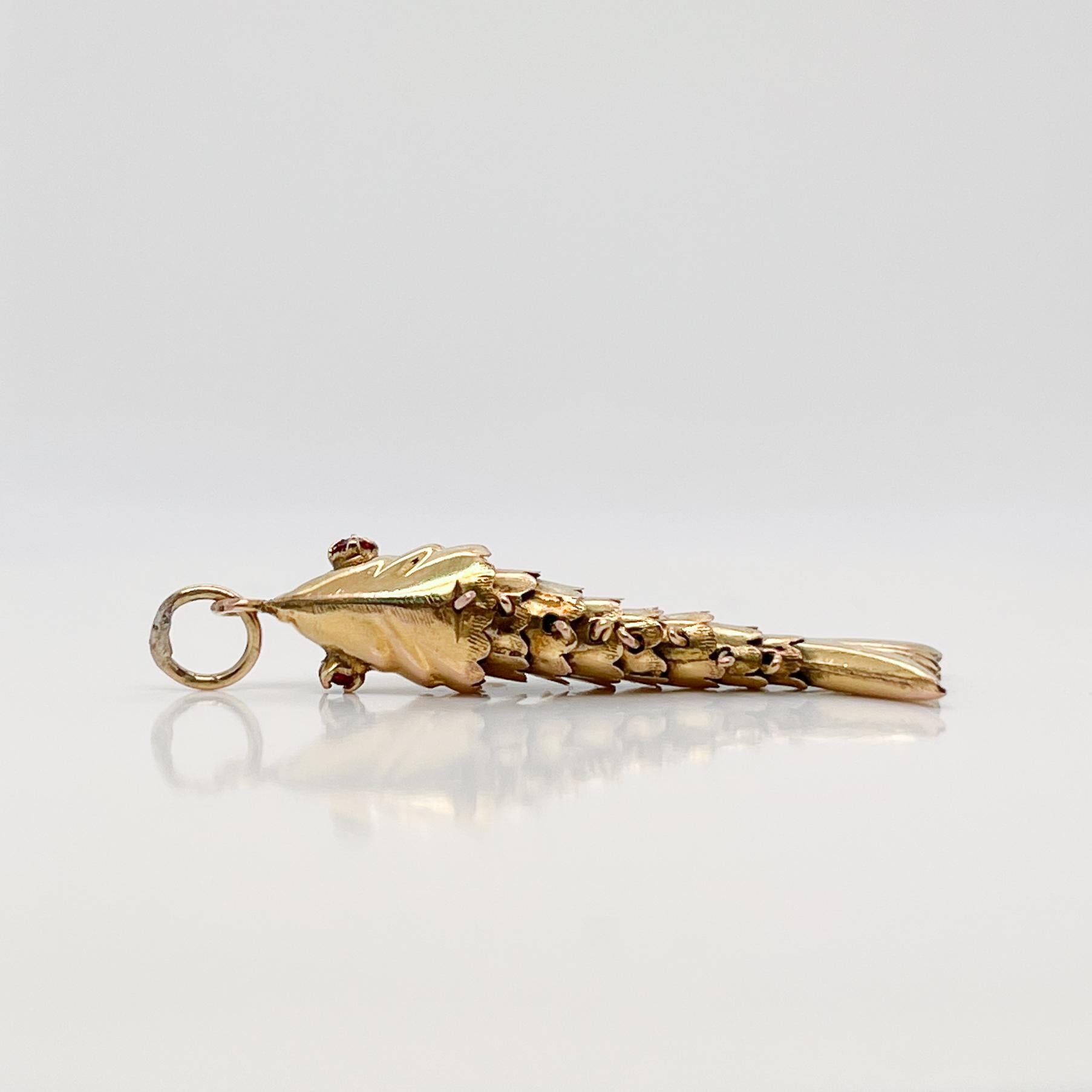 vintage articulated fish charm