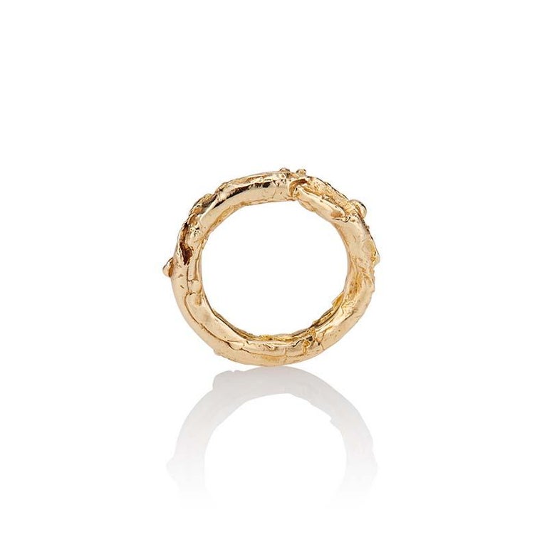 Aiza Ring - Handbeaten Silver