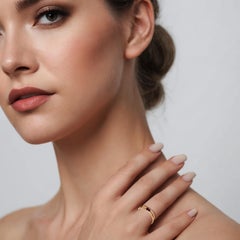 Hexagon Open Band Baguette Ruby 14K (or 18k upon request) Yellow Gold Ring