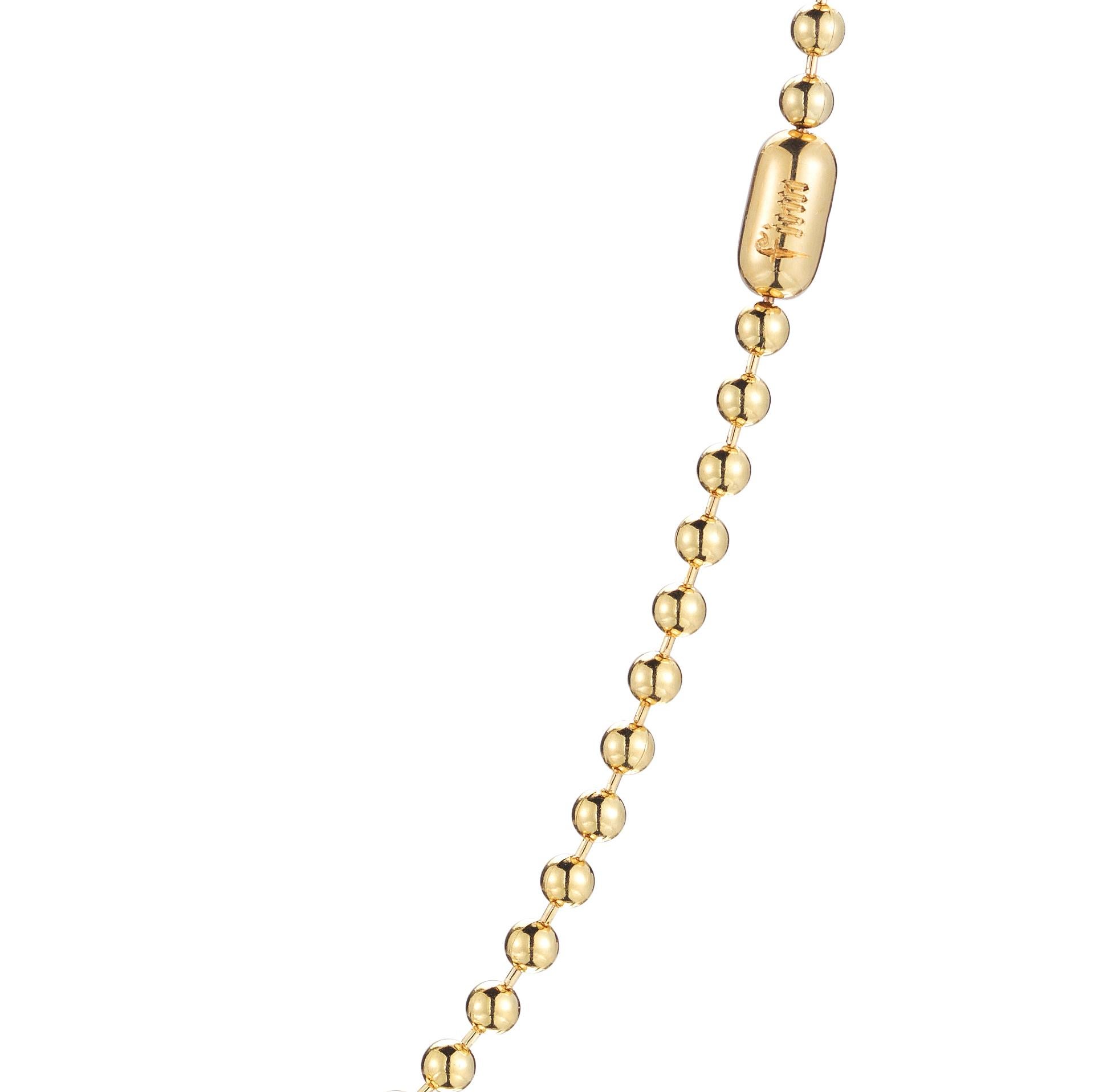 14k gold ball chain necklace
